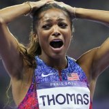Gabrielle Thomas doit renoncer aux Mondiaux de Tokyo KEYSTONE/AP/PETR DAVID JOSEK